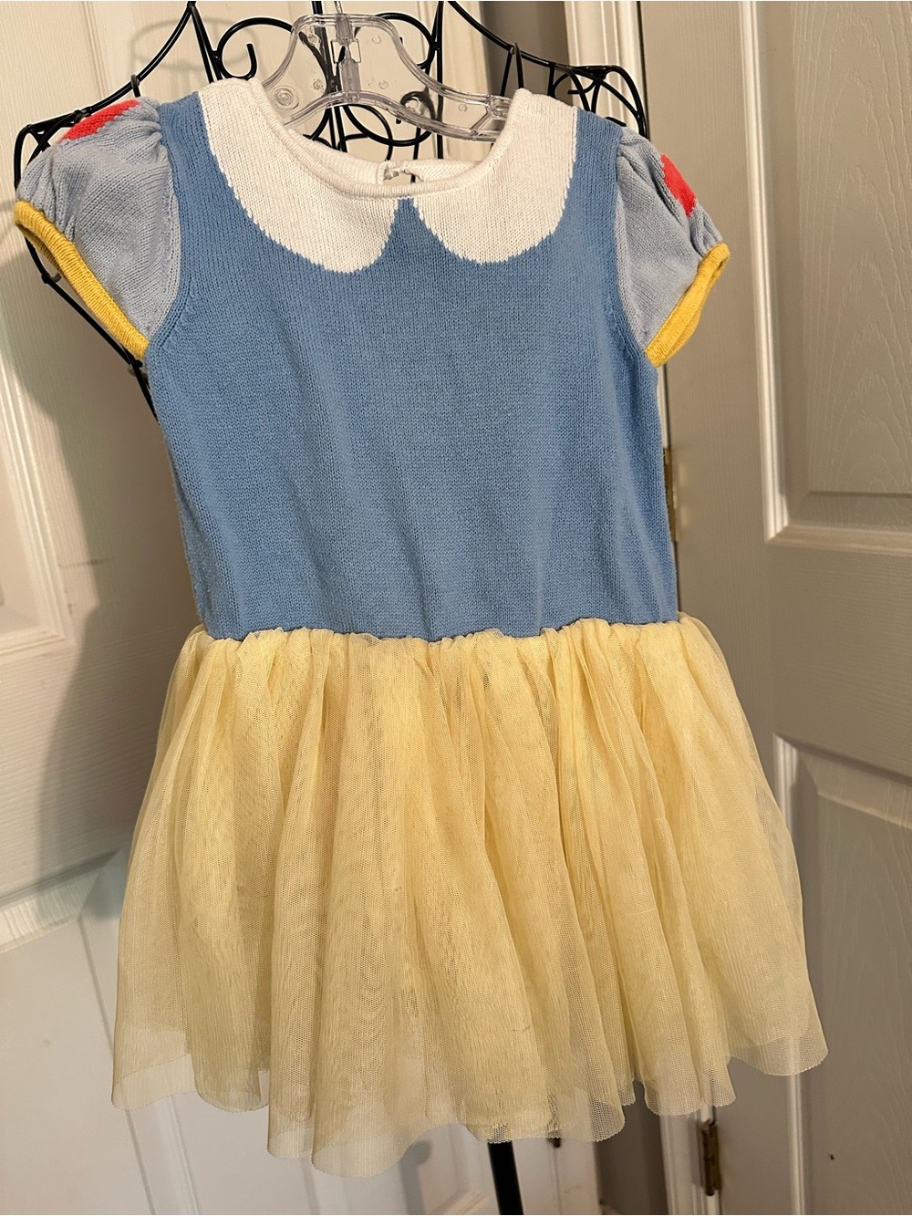 Disney Snow White inspired Blue and Yellow Girls Knit Tulle Dress